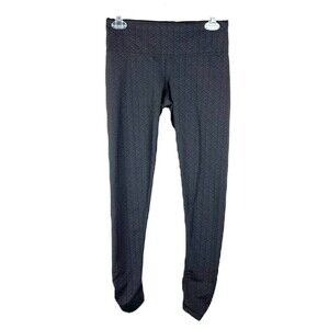 prAna Leggings Women Small Grey High Waist Activewear Pull On Yoga Ruched Hem